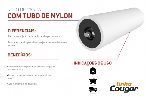 ROLO DE CARGA COM TUBO DE NYLON - LINHA COUGAR